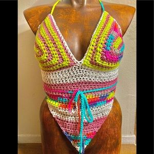 Vibrancy Pyramid Crochet top